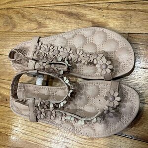 Floral Beige Sandals